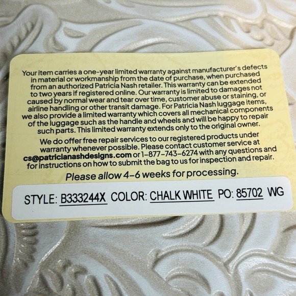 Patricia Nash Tinchi Tooled Chalk White Leather Crossbody Belt Bag NWT - Picture 10 of 14